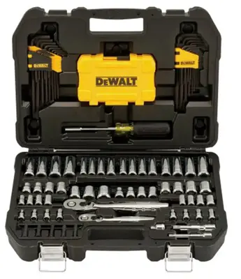 DEWALT 1/4 in. x 3/8 in. Drive Polished Chrome Mechanics Tool Set