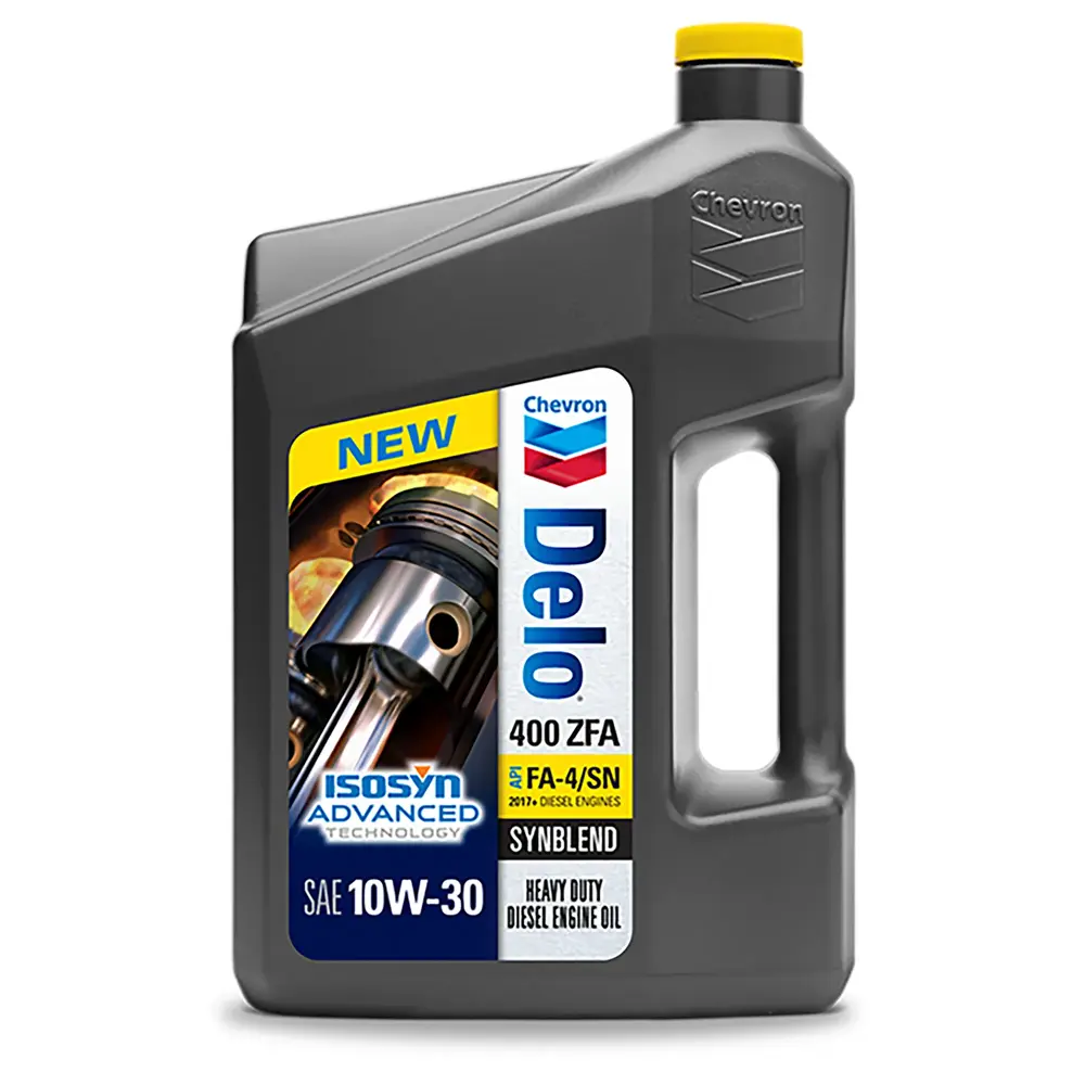 Chevron Delo 400 ZFA Motor Oil 10W30 Synthetic Blend Heavy Duty