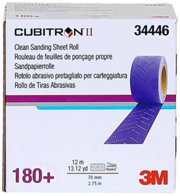 3M™ Cubitron™ II Hookit™ Clean Sanding Sheet Roll 34442 80+