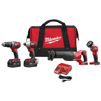 MILWAUKEE TOOL M18™ Cordless LITHIUM-ION 4-Tool Combo Kit MIL