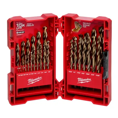 MILWAUKEE TOOL RED HELIX™ Cobalt Drill Bit Set – 29PC MIL 48892332