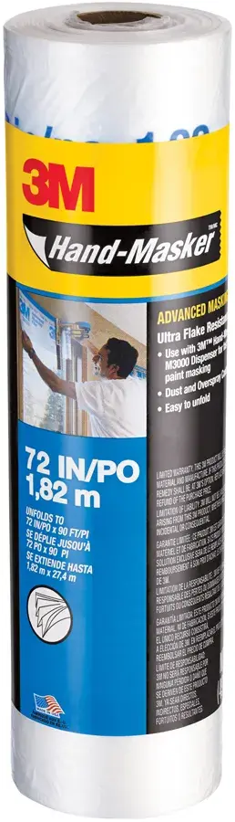 3M™ Hand-Masker™ Advanced Masking Film AMF72 72 in x 90 ft x .35