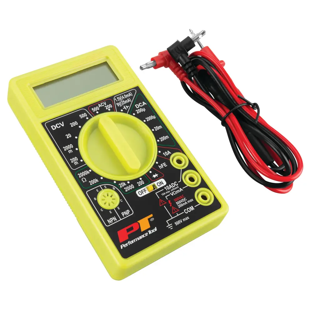 Performance Tool Digital Multimeter Tester PTT W2974 | Buy Online