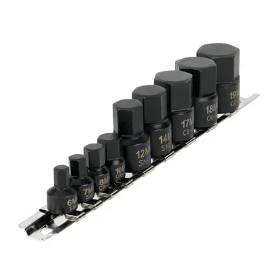 Performance Tool 9 pc. Impact Metric Hex Bit Socket Set PTT W38964