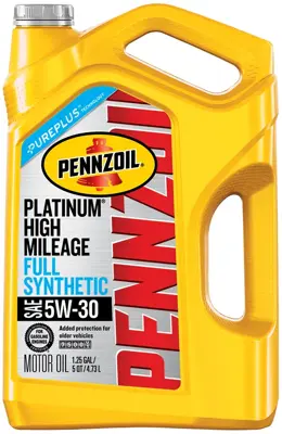Pennzoil Platinum High Mileage Motor Oil 5w30 Full Synthetic High Mileage 5 Qt Us