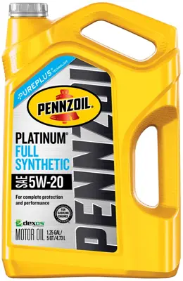 Pennzoil Platinum Motor Oil 5w20 Full Synthetic 5 Qt Us