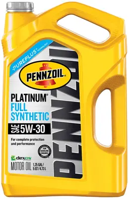 Pennzoil Platinum Motor Oil 5w30 Full Synthetic 5 Qt Us