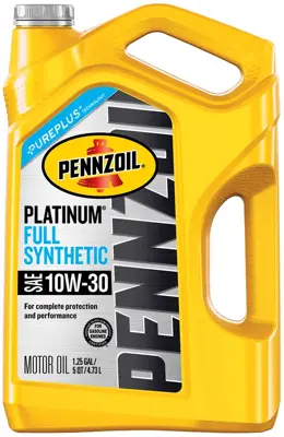 Pennzoil Platinum Motor Oil 10w30 Full Synthetic 5 Qt Us