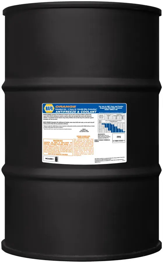 NAPA Extended Life Dex-Cool GM Vehicles Orange OAT Antifreeze +