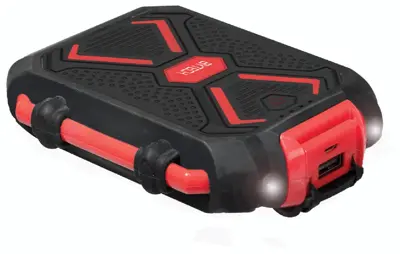 Bytech Usb Power Bank 2.1 Amp Rugged With Flashlight