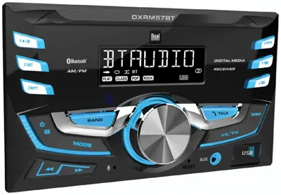 Stereo - Automotive, Double DIN Mechless Bluetooth BK DXRM57BT
