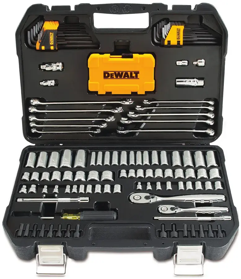 -hotoke- おきて。 24点セット DEWALT 1/4 in. x 3/8 in. Drive Polished Chrome Mechanics Tool Set