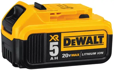 Dewalt Xr 20Volt Max 2 Pack 5 AmpHour Lithium Power Tool Battery Kit