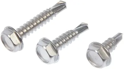 Self-Drilling Screw-Stainless Steel-Hex Hd.- #10 x 1/2