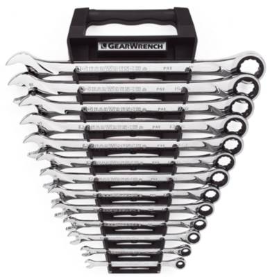 GearWrench 13 Piece 12 Point Ratcheting Combination Wrench Set SAE