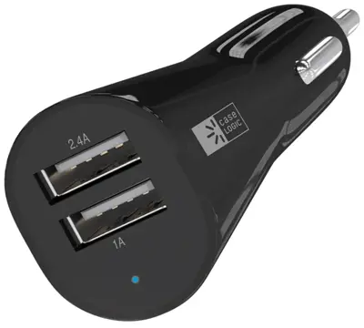Bytech Dual Usb Port Car Charger W/ Smart Locator 3.4 Amp