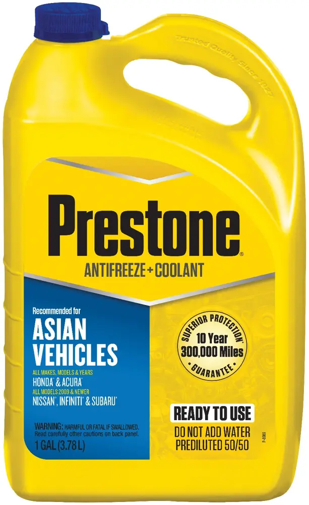 Prestone Asian Vehicles Blue P-OAT Antifreeze + Coolant Ready To