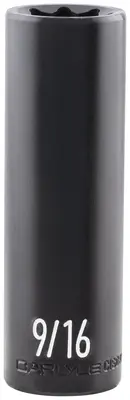 GEARWRENCH 1/2" Drive Mid Length Hex Bit Socket SAE 9/16 – Verlängerte Stecknuss, S2 Stahl, Chromiert