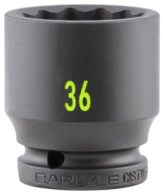 カーリー5313 Carlyle Socket 36 mm 12 Points Magnesium Phosphate CHT CISTW34136M