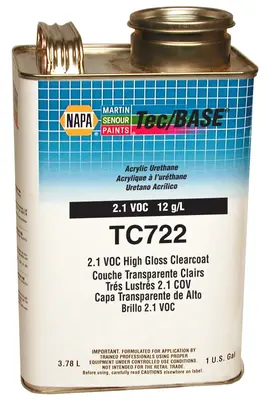 Paint Top Coat Clear - Automotive Refinishing 2.1 VOC High Gloss