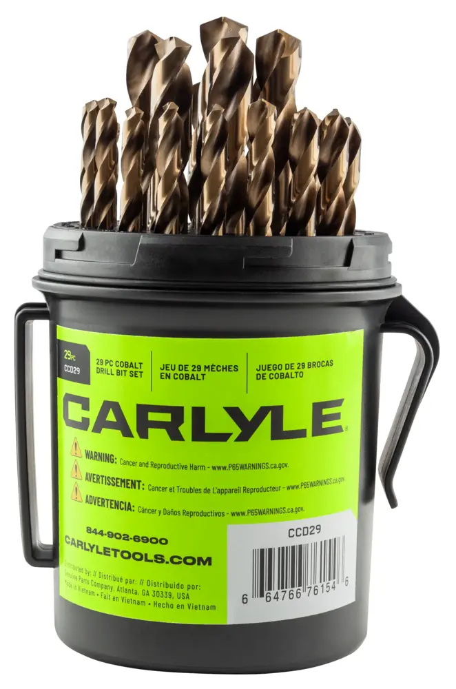 Carlyle 29-Piece Cobalt Drill Bit Set CHT CCD29 | Buy Online