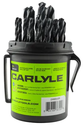 Carlyle 29-Piece Black Oxide Drill Bit Set CHT CHSD1129 | Buy