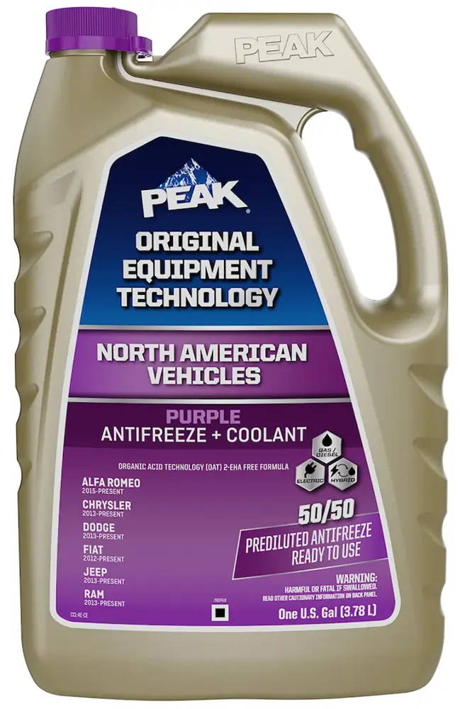 PEAK OE North American Vehicles Purple OAT Antifreeze + Coolant