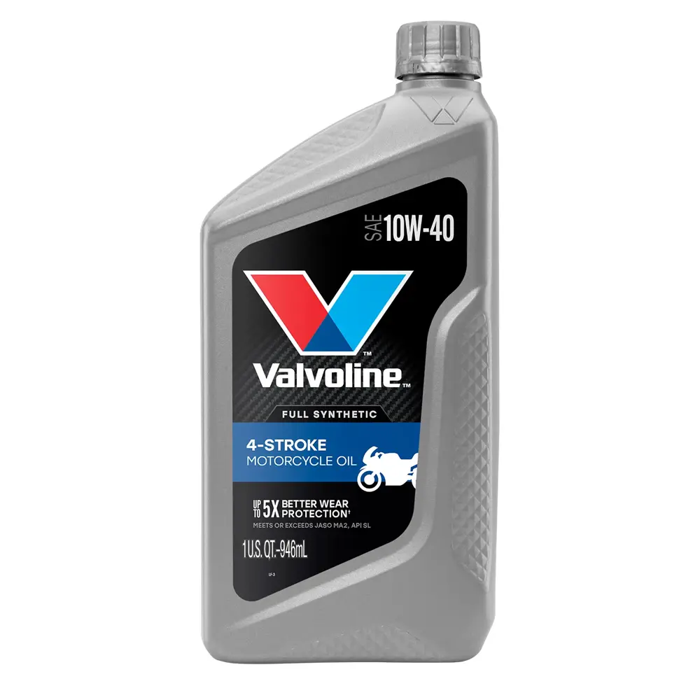 Valvoline 4-Stroke Motorcycle Motor Oil 10W40 Full Synthetic 1 qt