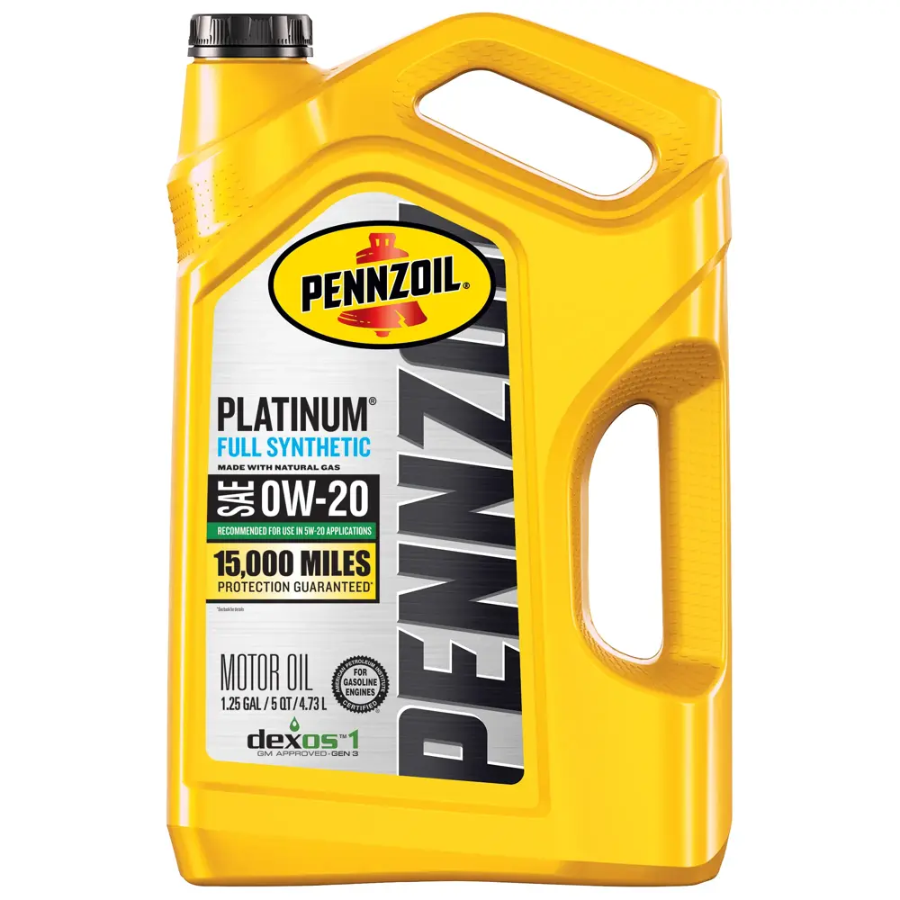 Pennzoil Platinum Motor Oil 0W20 Full Synthetic 5 qt (US) PEN