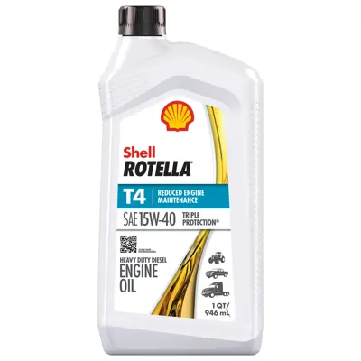 Shell Rotella T4 Triple Protection Motor Oil 15w40 Conventional 1 Qt Us