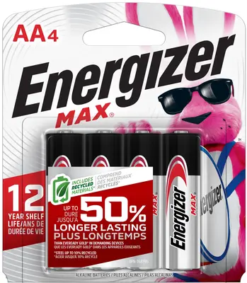 Energizer 1.5 V Alkaline Battery Aa 4Pack