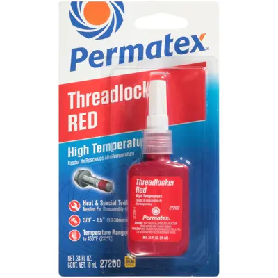 Permatex Thread Locking Compound Red Threadlocker 2 PTX 27200