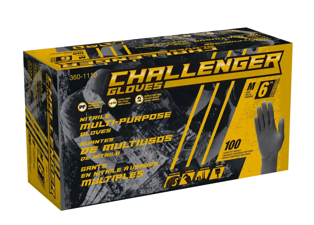 NAPA Challenger Disposable Gloves 9 in Medium Nitrile NSE 3601110