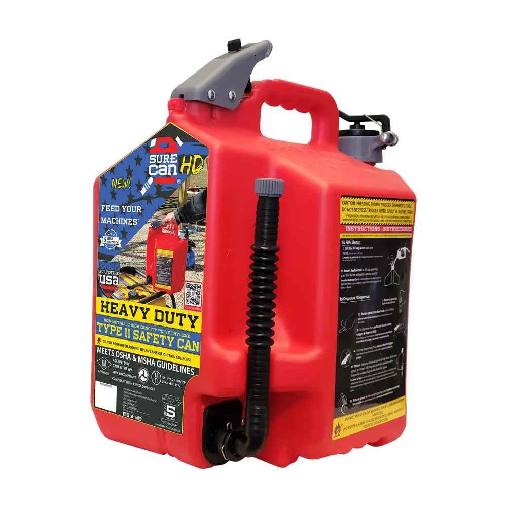 SureCan Gasoline Heavy Duty Safety Type II Gas Can 5 gal (US) BK