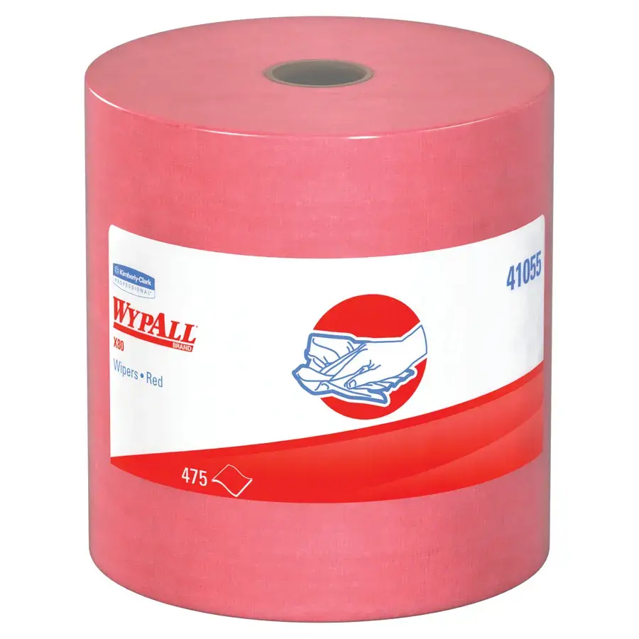 Kimberly-Clark Wypall Red Heavy Duty Wipers - Jumbo Roll NPP 41055