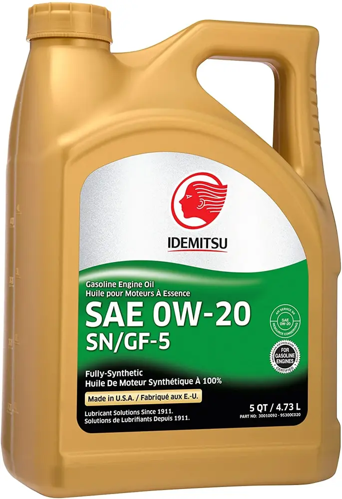 Idemitsu Motor Oil 0W20 Full Synthetic 5 qt (US) AIC 30013012953