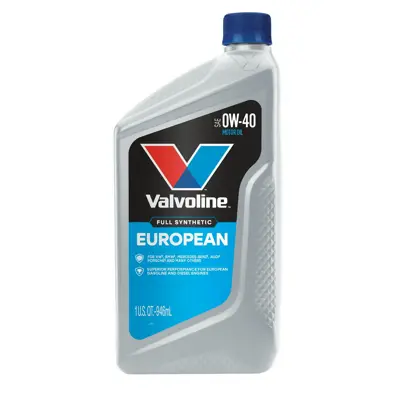 バルボリン　エンジンオイル　EURO V-PLUS 5W-40 SP 約8リットル Valvoline European Motor Oil 0W40 Full Synthetic 1 qt (US) VAL