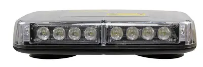 Blazer International LED Low Profile Magnetic Warning Light Bar, Clear Lens, Amber and White LEDs