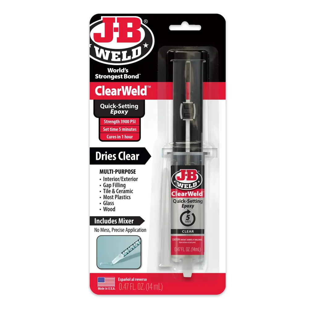J-B Weld ClearWeld Syringe Epoxy - 14ml NCB 50114H | Buy Online