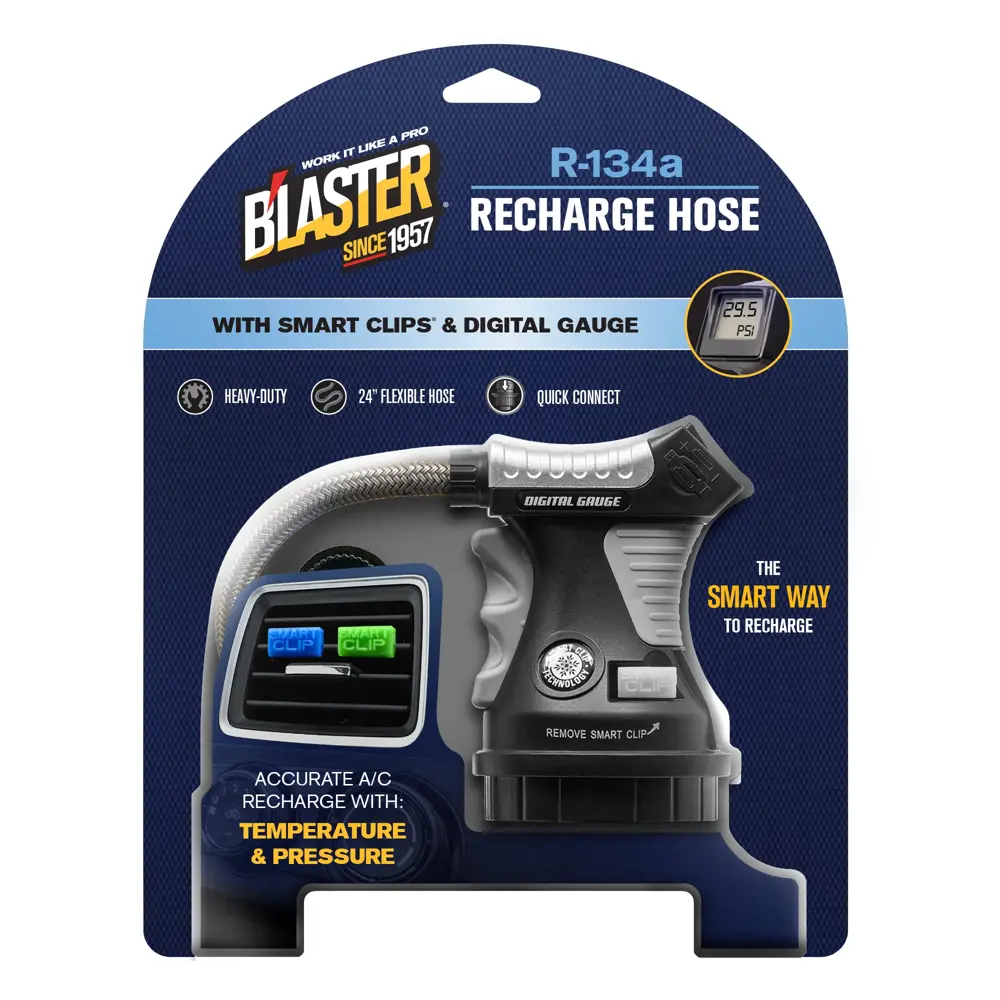 Blaster® R-134a Recharge Hose w/Smart Clips© & Digital Gauge NCB