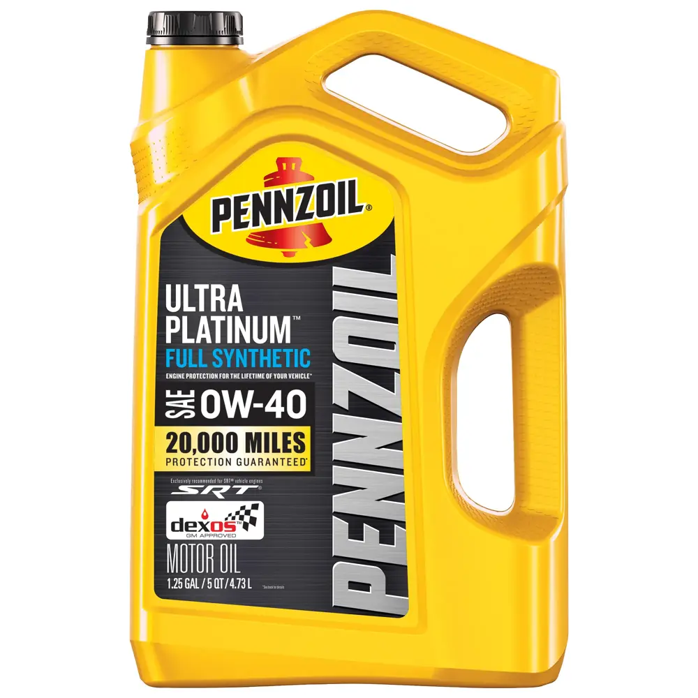 Pennzoil Ultra Platinum Motor Oil 0W40 Full Synthetic 5 qt (US