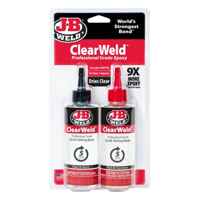 J-B Weld ClearWeld Professional Size Epoxy - 8 oz NCB 50240H | Buy