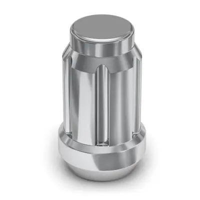 n.　400i ① White Knight Chrome Plated Lug Nut (4) Spline Acorn Lug Nuts NEA