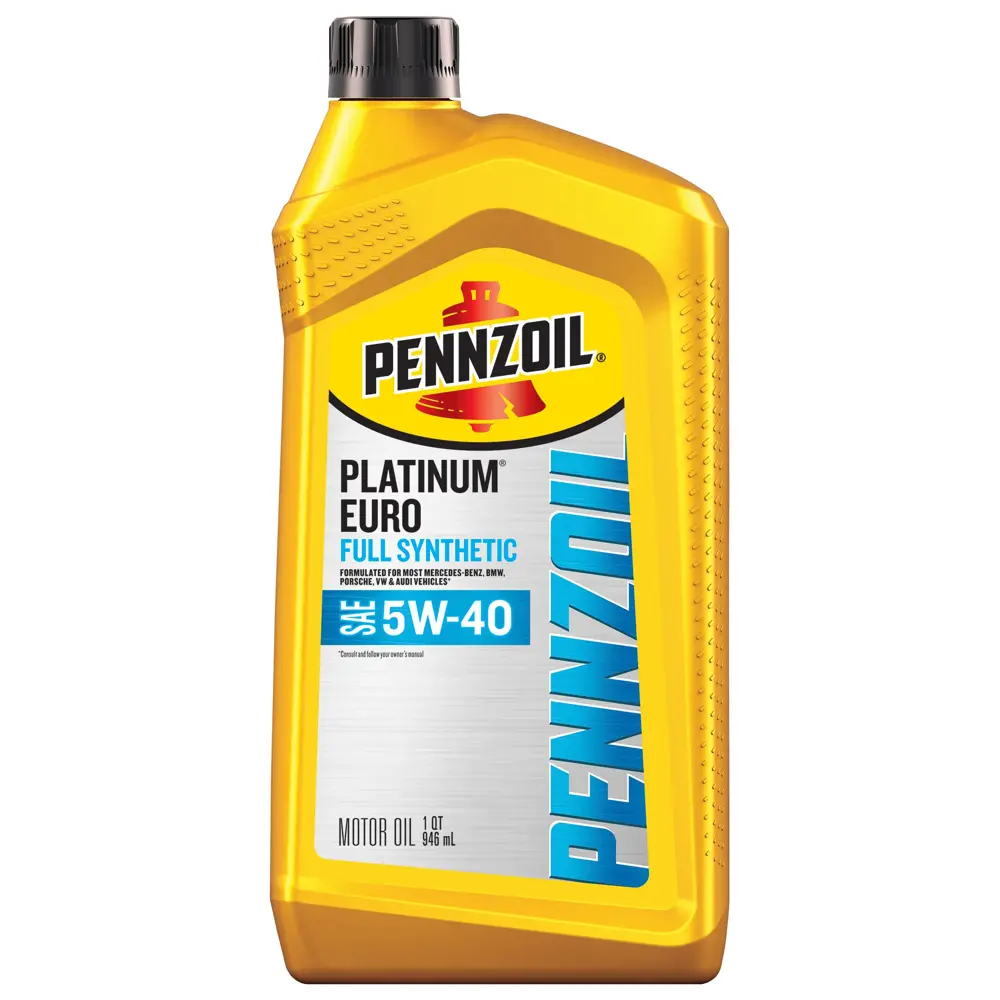 Pennzoil Platinum Euro Motor Oil 5W40 Full Synthetic 1 qt (US) PEN