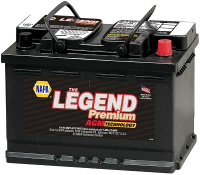 NAPA The Legend Premium Absorbed Glass Mat (AGM) Battery 36 Months Free  Replacement BCI No. 48 760 CCA BAT 9848