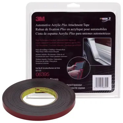 3M™ Automotive Acrylic Plus Attachment Tape 06395 Black 1.52 mm 7
