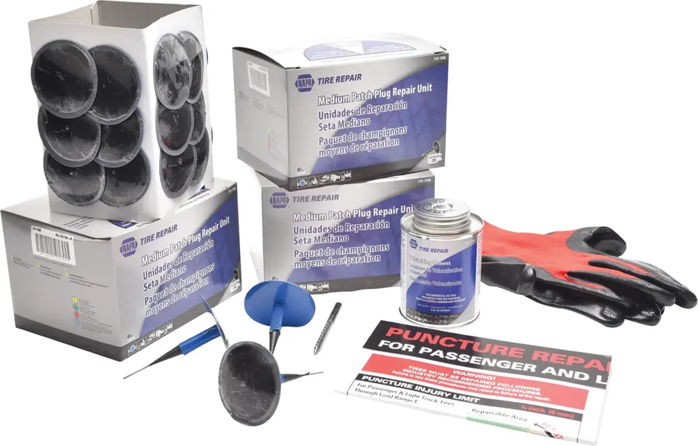 メンテナンス AUCHARGE MD-PA-16L NAPA Tire Repair 1/4 in Injury Puncture Repair Set BK 7101863