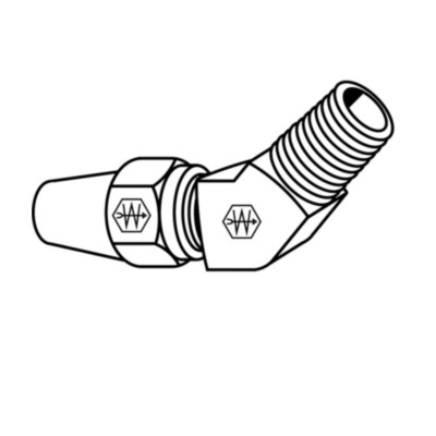 EATON Weatherhead 1380X6X6 Air Brake Tubing Male Elbow to Male Pipe Thread 45 Degree Elbow 3//8 Male Pipe Thread 3//8 Tube OD
