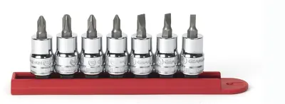 Gearwrench 7 Piece 3/8 in Drive Slotted/Phillips/Pozidriv Bit