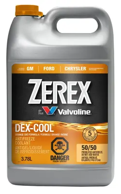 Zerex Coolant/Antifreeze DexCool Pre Mized 50/50, 3.78 L VAL 893962 ...
